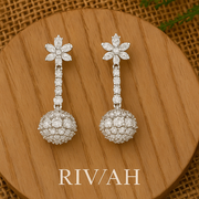 Crystal Bloom Dangler Earrings for women